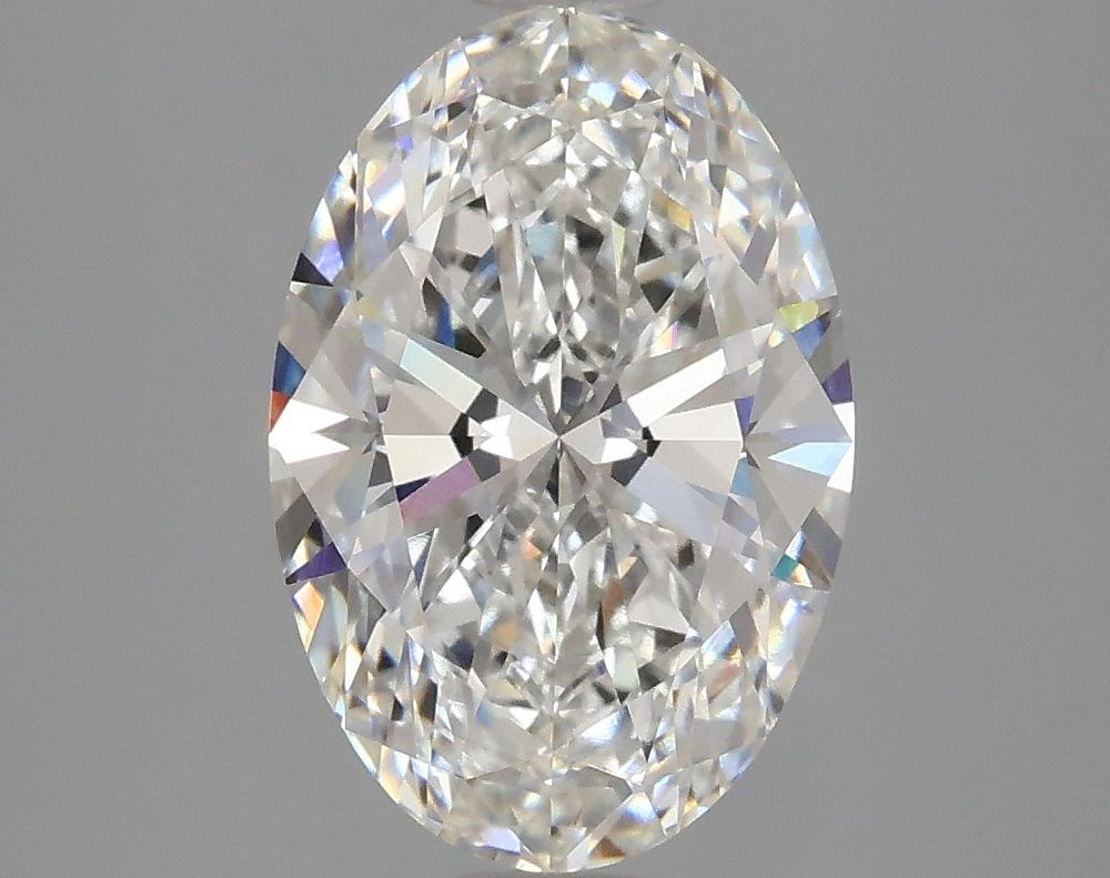 2.89 Carat Oval Lab Diamond with  Cut Diamond in 14KT  view 1
