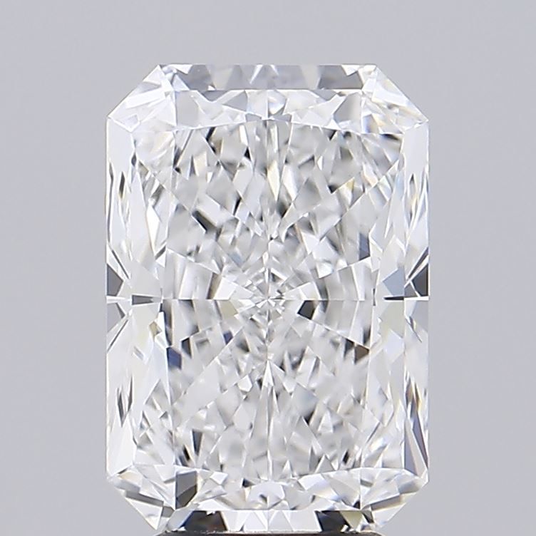 3.76 Carat Radiant Lab Diamond with  Cut Diamond in 14KT  view 1
