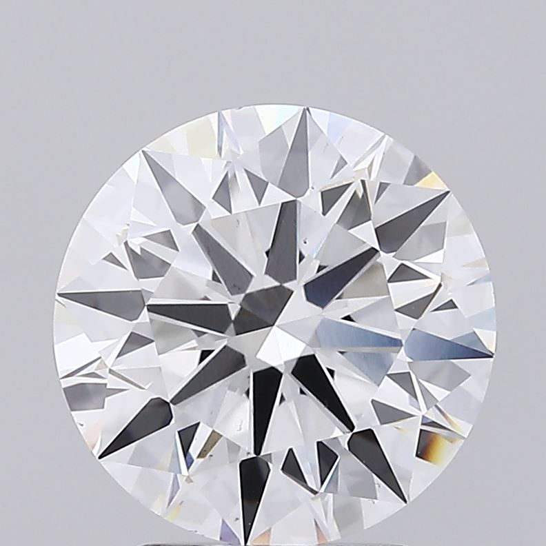 3.02 Carat Round Lab Diamond with  Cut Diamond in 14KT  view 1

