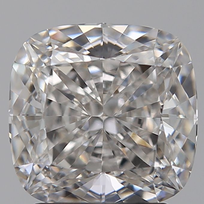 2.35 Carat Cushion Lab Diamond with  Cut Diamond in 14KT  view 1
