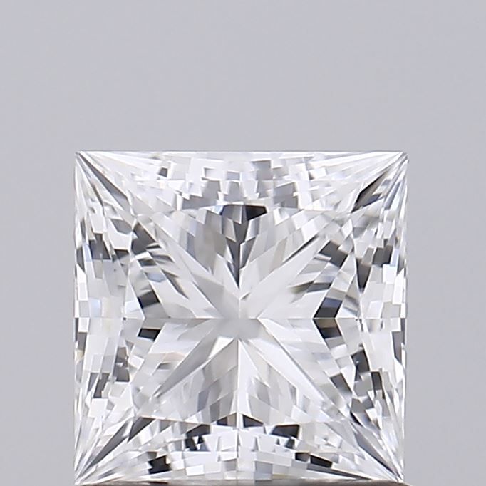 1.0 Carat Princess Lab Diamond with  Cut Diamond in 14KT  view 1
