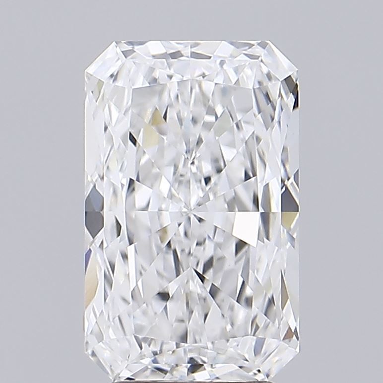 3.04 Carat Radiant Lab Diamond with  Cut Diamond in 14KT  view 1
