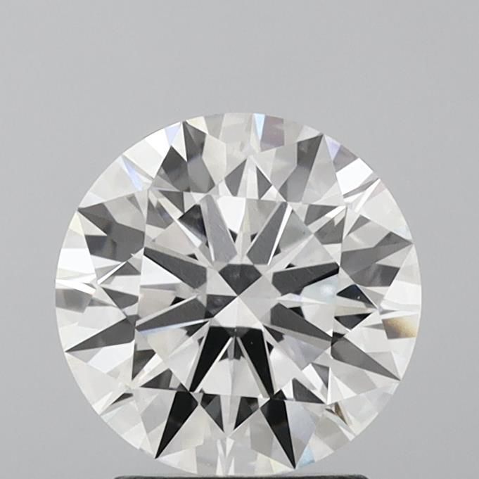 2.2 Carat Round Lab Diamond with  Cut Diamond in 14KT  view 1
