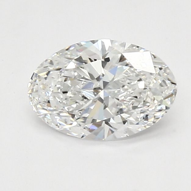 1.0 Carat Oval Lab Diamond with  Cut Diamond in 14KT  view 1
