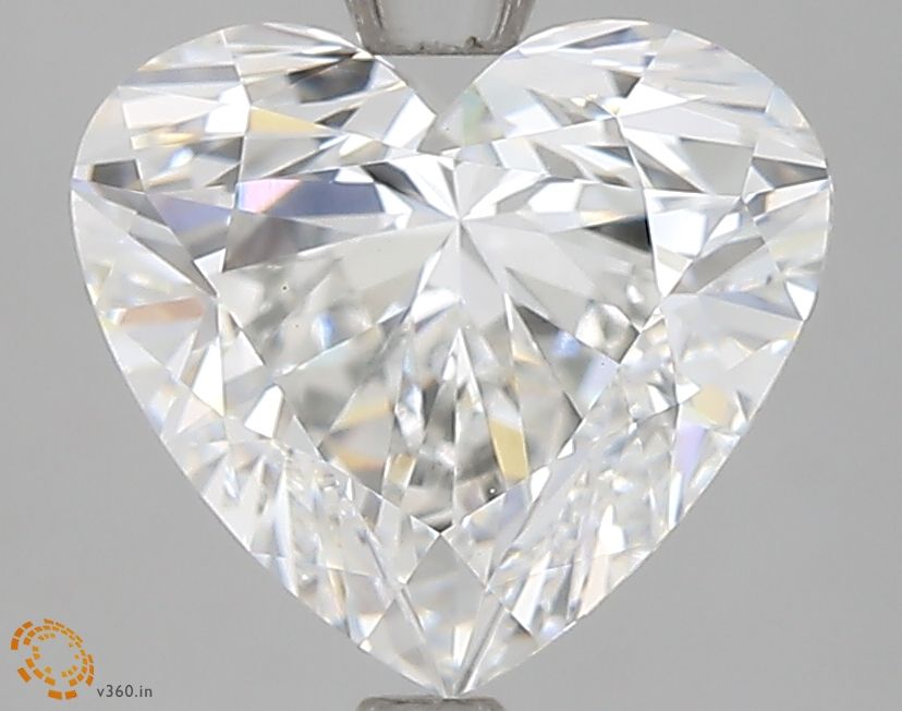 3.03 Carat Heart Lab Diamond with  Cut Diamond in 14KT  view 1
