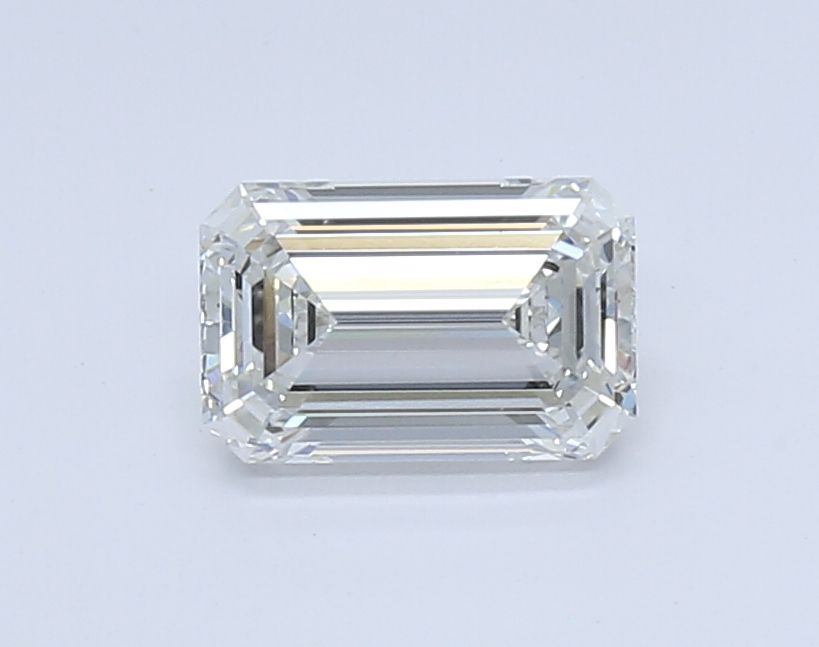1.02 Carat Emerald Lab Diamond with  Cut Diamond in 14KT  view 1

