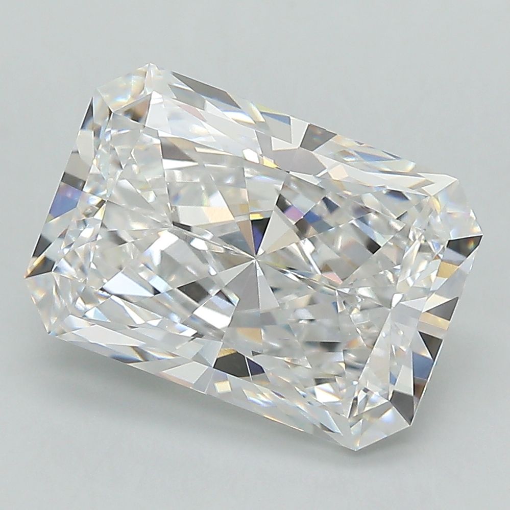 4.38 Carat Radiant Lab Diamond with  Cut Diamond in 14KT  view 1

