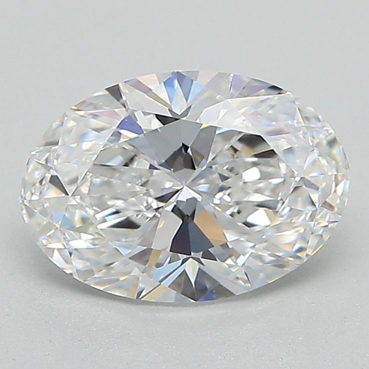 1.4 Carat Oval Lab Diamond with  Cut Diamond in 14KT  view 1
