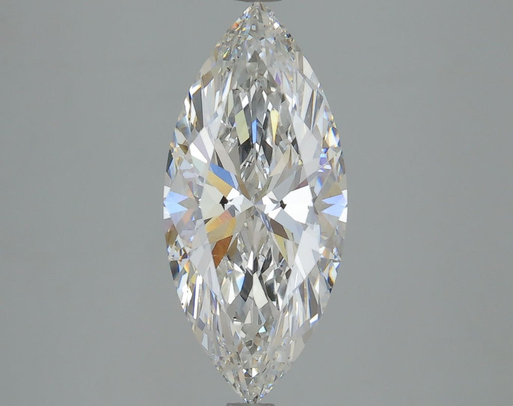 2.89 Carat Marquise Lab Diamond with  Cut Diamond in 14KT  view 1
