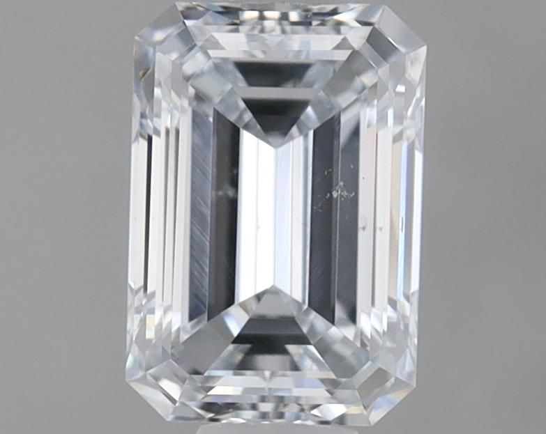 0.99 Carat Emerald Lab Diamond with  Cut Diamond in 14KT  view 1

