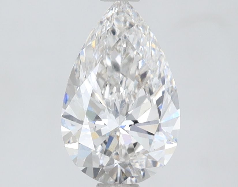 1.03 Carat Pear Lab Diamond with  Cut Diamond in 14KT  view 1
