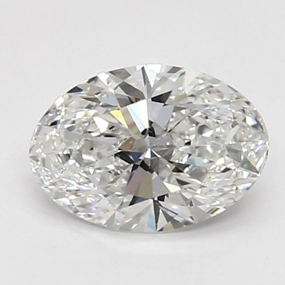 1.07 Carat Oval Lab Diamond with  Cut Diamond in 14KT  view 1
