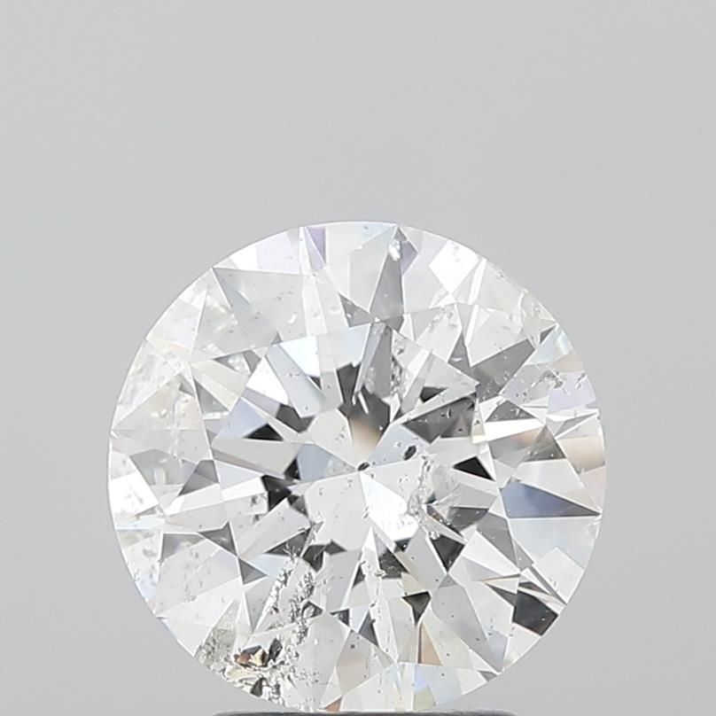 2.62 Carat Round Natural Diamond with  Cut Diamond in 14KT  view 1
