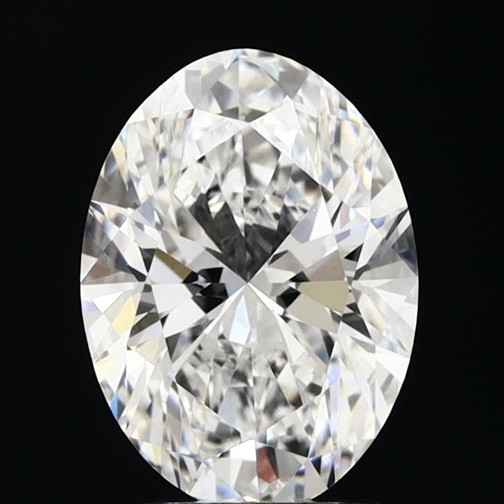 3.01 Carat Oval Lab Diamond with  Cut Diamond in 14KT  view 1
