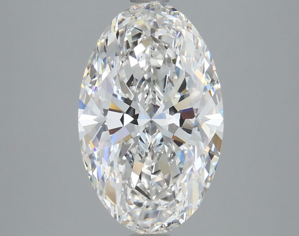 3.36 Carat Oval Lab Diamond with  Cut Diamond in 14KT  view 1
