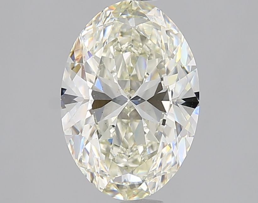 2.02 Carat Oval Natural Diamond with  Cut Diamond in 14KT  view 1

