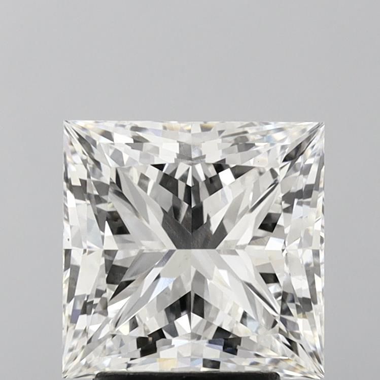 4.05 Carat Princess Lab Diamond with  Cut Diamond in 14KT  view 1
