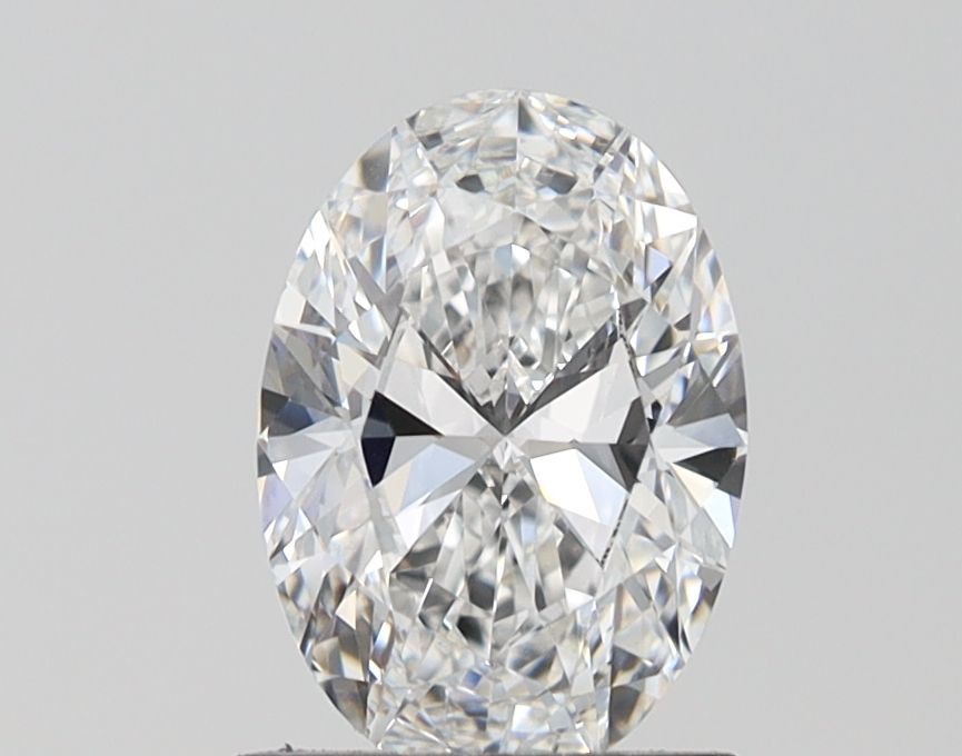 1.47 Carat Oval Lab Diamond with  Cut Diamond in 14KT  view 1
