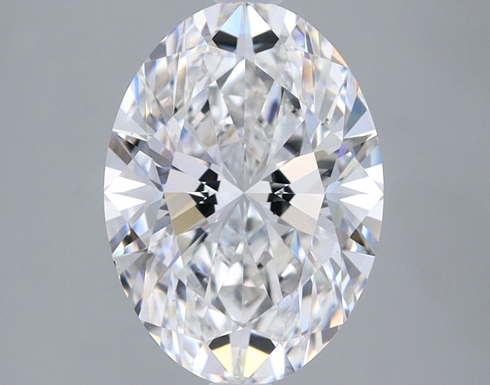 2.51 Carat Oval Lab Diamond with  Cut Diamond in 14KT  view 1
