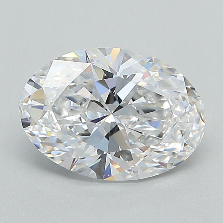 1.36 Carat Oval Lab Diamond with  Cut Diamond in 14KT  view 1
