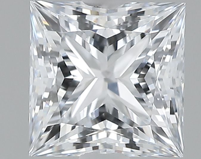 1.03 Carat Princess Lab Diamond with  Cut Diamond in 14KT  view 1
