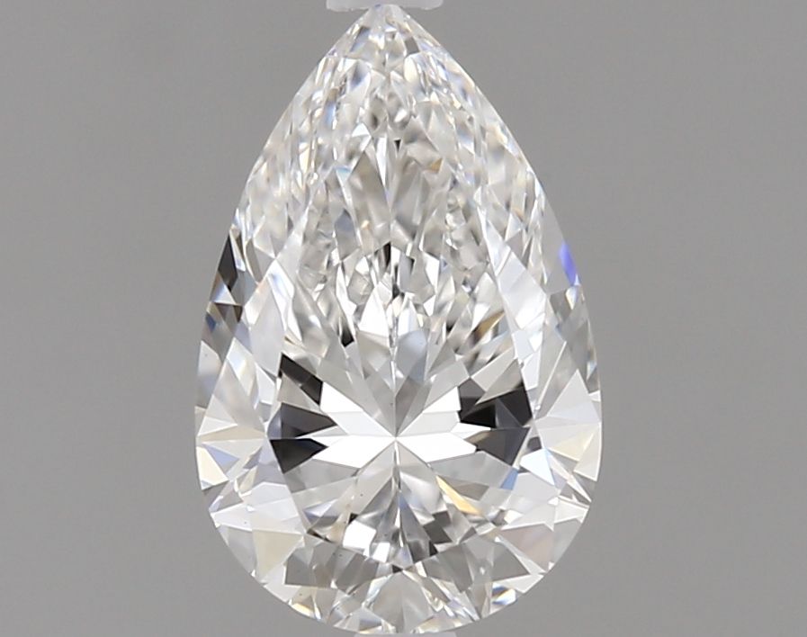 1.0 Carat Pear Lab Diamond with  Cut Diamond in 14KT  view 1
