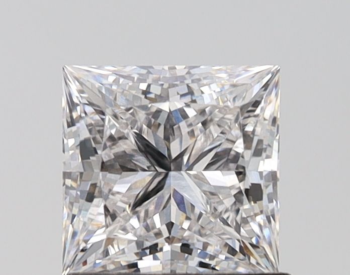 1.5 Carat Princess Lab Diamond with  Cut Diamond in 14KT  view 1

