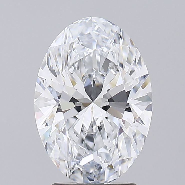 2.79 Carat Oval Lab Diamond with  Cut Diamond in 14KT  view 1
