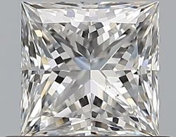0.7 Carat Princess Natural Diamond with  Cut Diamond in 14KT  view 1
