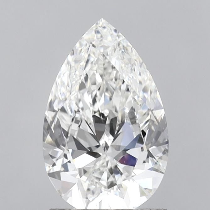 1.5 Carat Pear Lab Diamond with  Cut Diamond in 14KT  view 1
