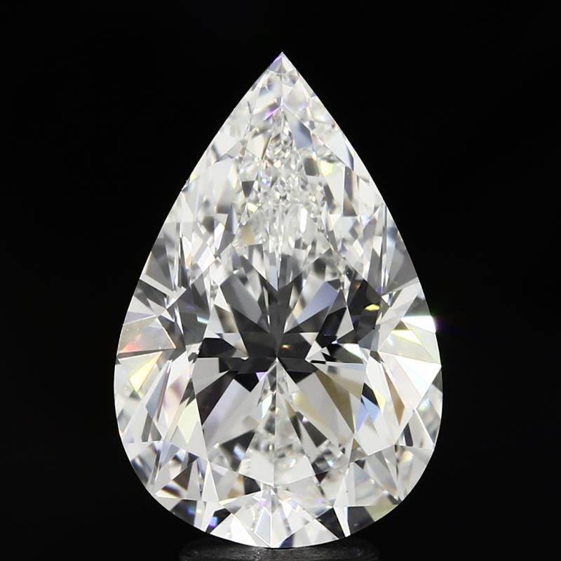 5.01 Carat Pear Natural Diamond with  Cut Diamond in 14KT  view 1
