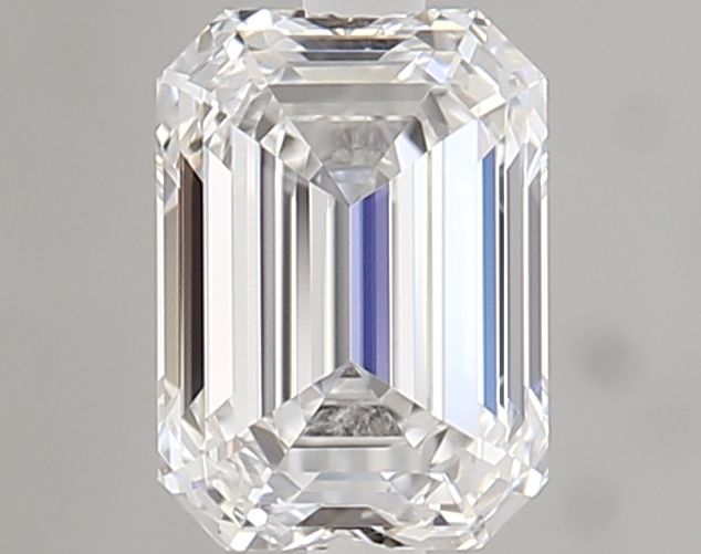 1.03 Carat Emerald Lab Diamond with  Cut Diamond in 14KT  view 1
