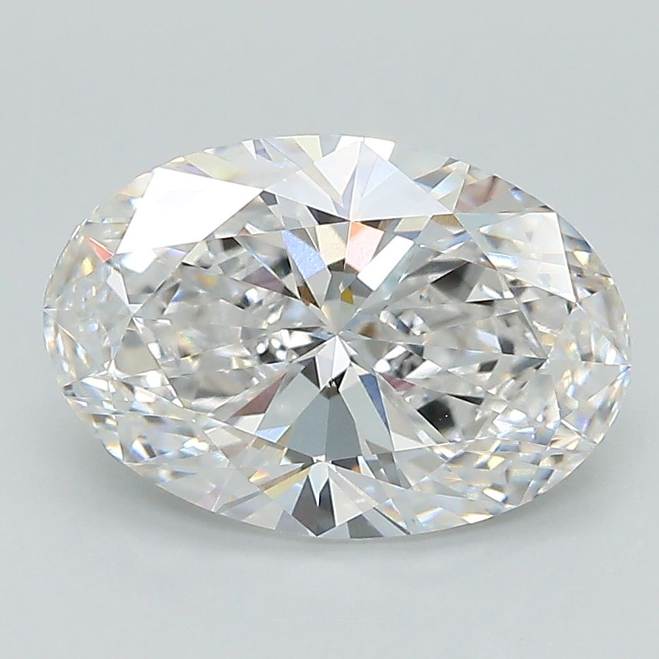 3.03 Carat Oval Lab Diamond with  Cut Diamond in 14KT  view 1
