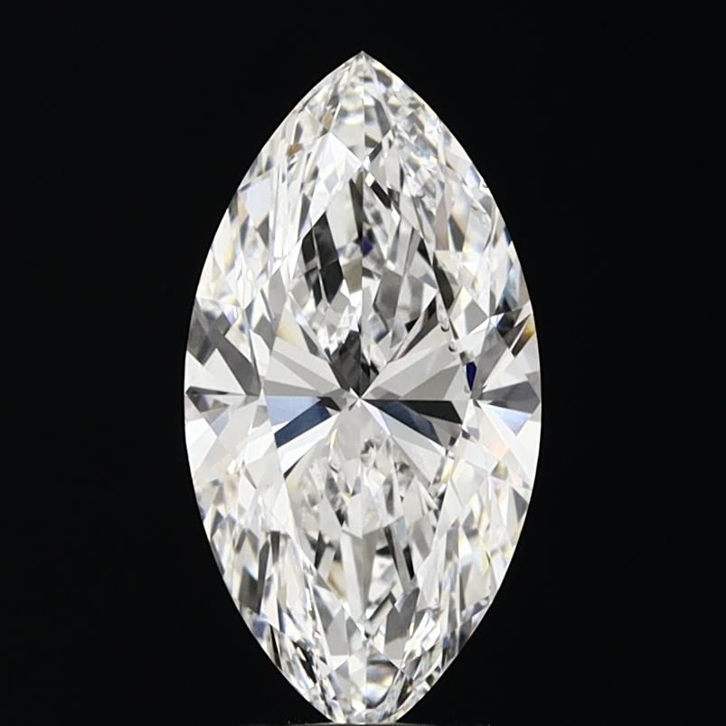4.01 Carat Marquise Lab Diamond with  Cut Diamond in 14KT  view 1
