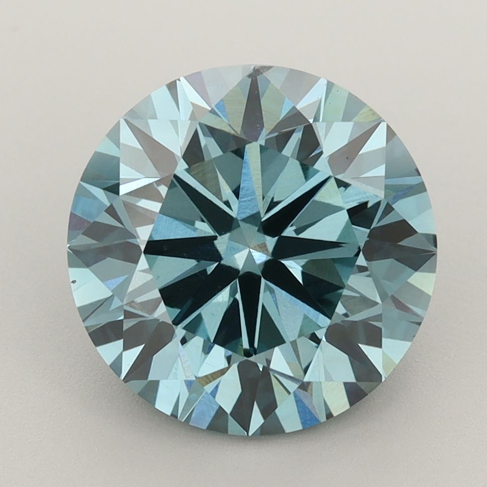 4.67 Carat Round Lab Diamond with  Cut Diamond in 14KT  view 1
