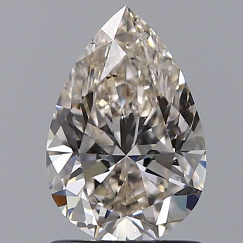 1.0 Carat Pear Natural Diamond with  Cut Diamond in 14KT  view 1
