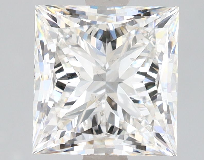 3.0 Carat Princess Lab Diamond with  Cut Diamond in 14KT  view 1

