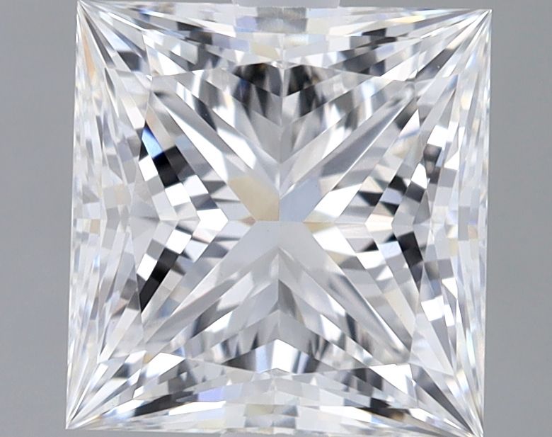 2.01 Carat Princess Lab Diamond with  Cut Diamond in 14KT  view 1
