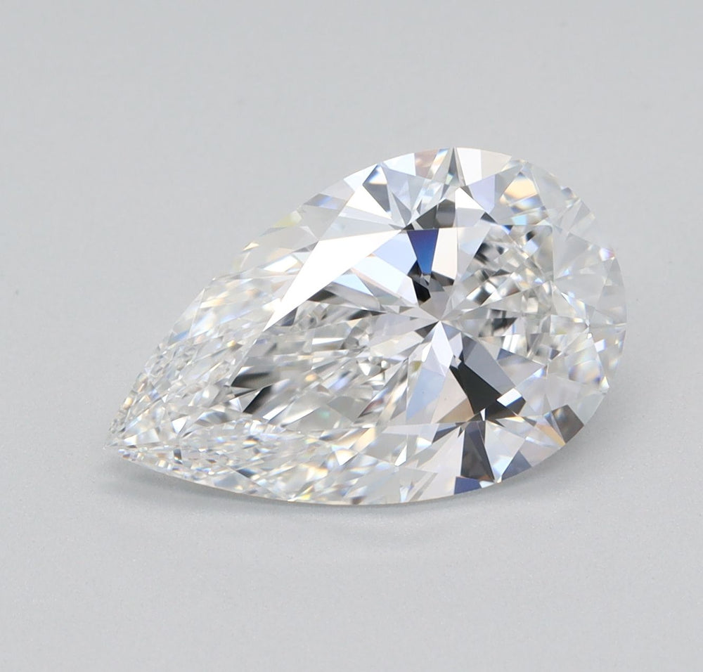 2.04 Carat Pear Lab Diamond with  Cut Diamond in 14KT  view 1
