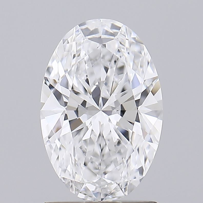 1.4 Carat Oval Lab Diamond with  Cut Diamond in 14KT  view 1
