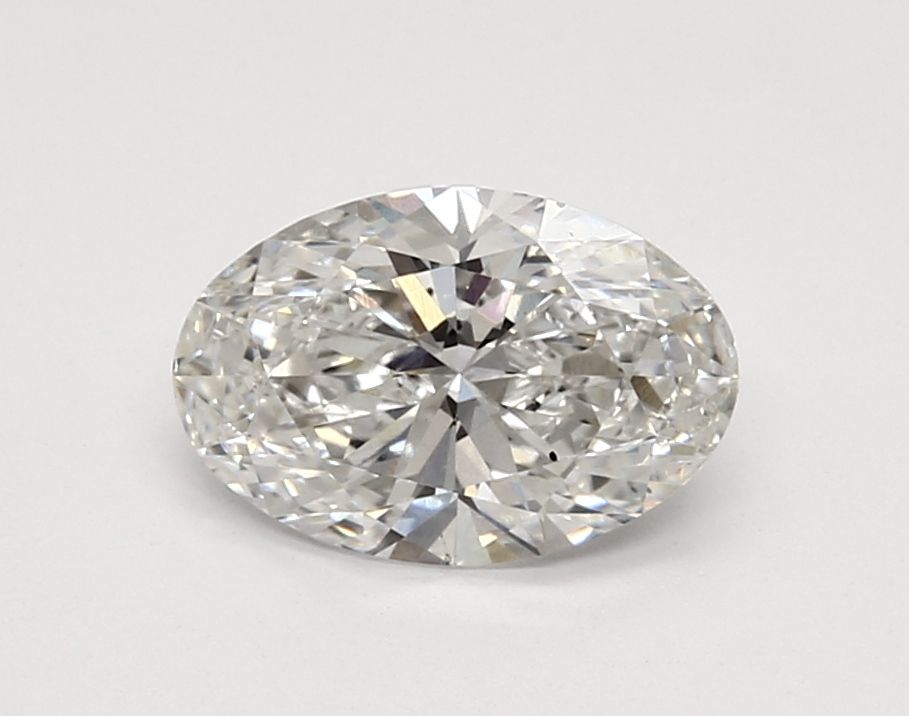 1.7 Carat Oval Lab Diamond with  Cut Diamond in 14KT  view 1
