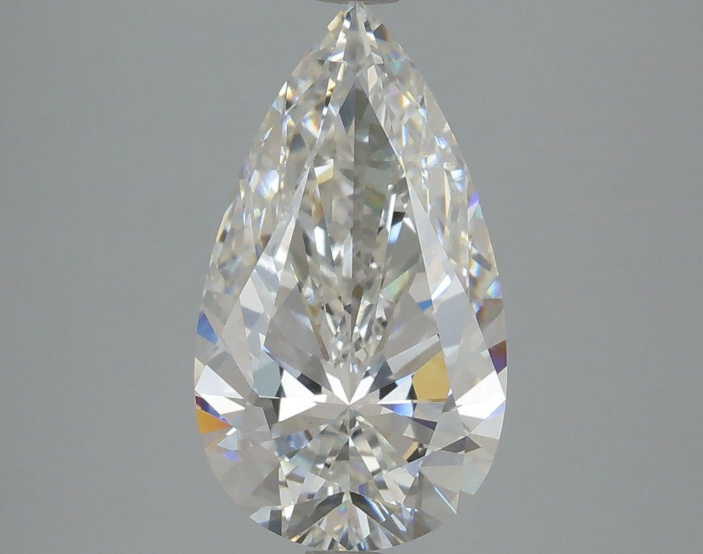 3.61 Carat Pear Lab Diamond with  Cut Diamond in 14KT  view 1
