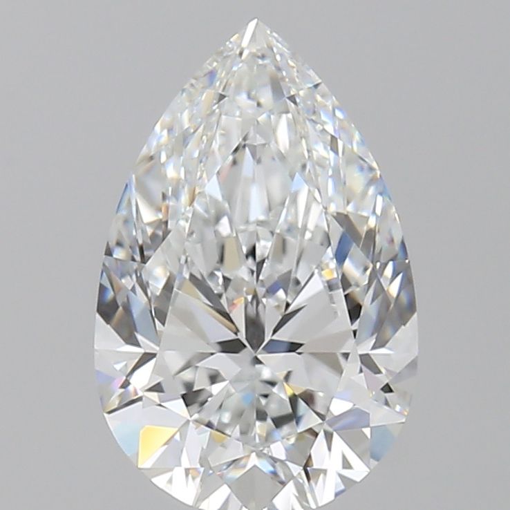 3.04 Carat Pear Natural Diamond with  Cut Diamond in 14KT  view 1
