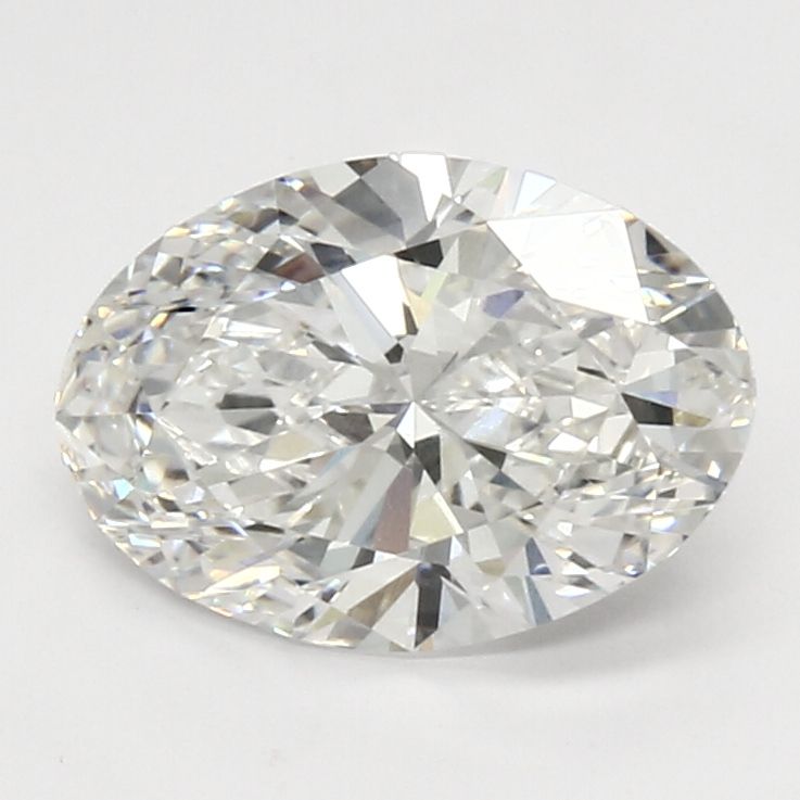 2.52 Carat Oval Lab Diamond with  Cut Diamond in 14KT  view 1
