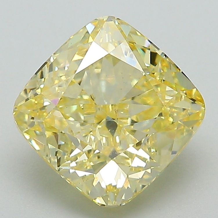 3.0 Carat Cushion Lab Diamond with  Cut Diamond in 14KT  view 1
