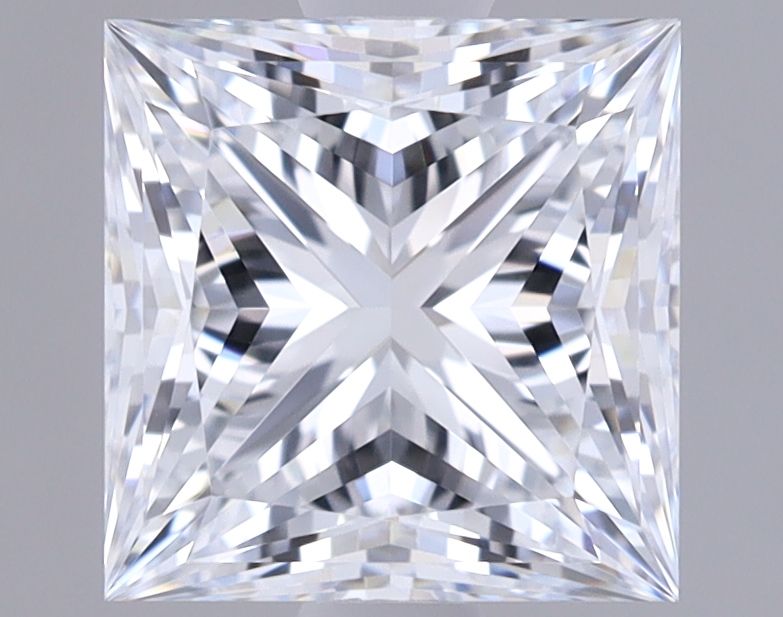 1.53 Carat Princess Lab Diamond with  Cut Diamond in 14KT  view 1
