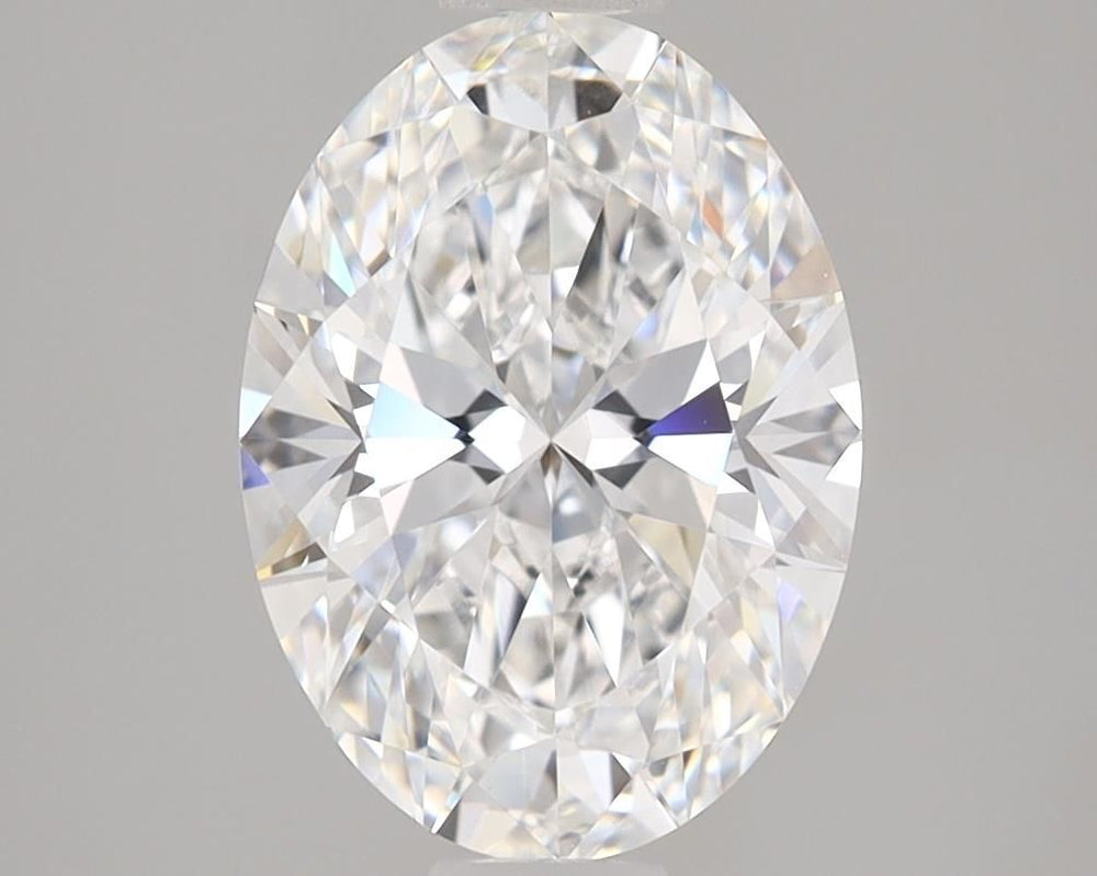 2.51 Carat Oval Lab Diamond with  Cut Diamond in 14KT  view 1

