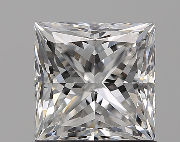 1.25 Carat Princess Natural Diamond with  Cut Diamond in 14KT  view 1
