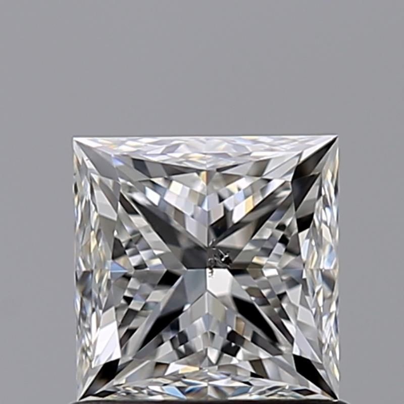 1.01 Carat Princess Natural Diamond with  Cut Diamond in 14KT  view 1

