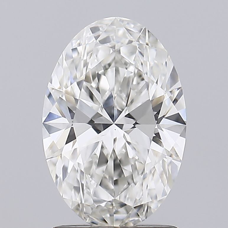 1.12 Carat Oval Lab Diamond with  Cut Diamond in 14KT  view 1
